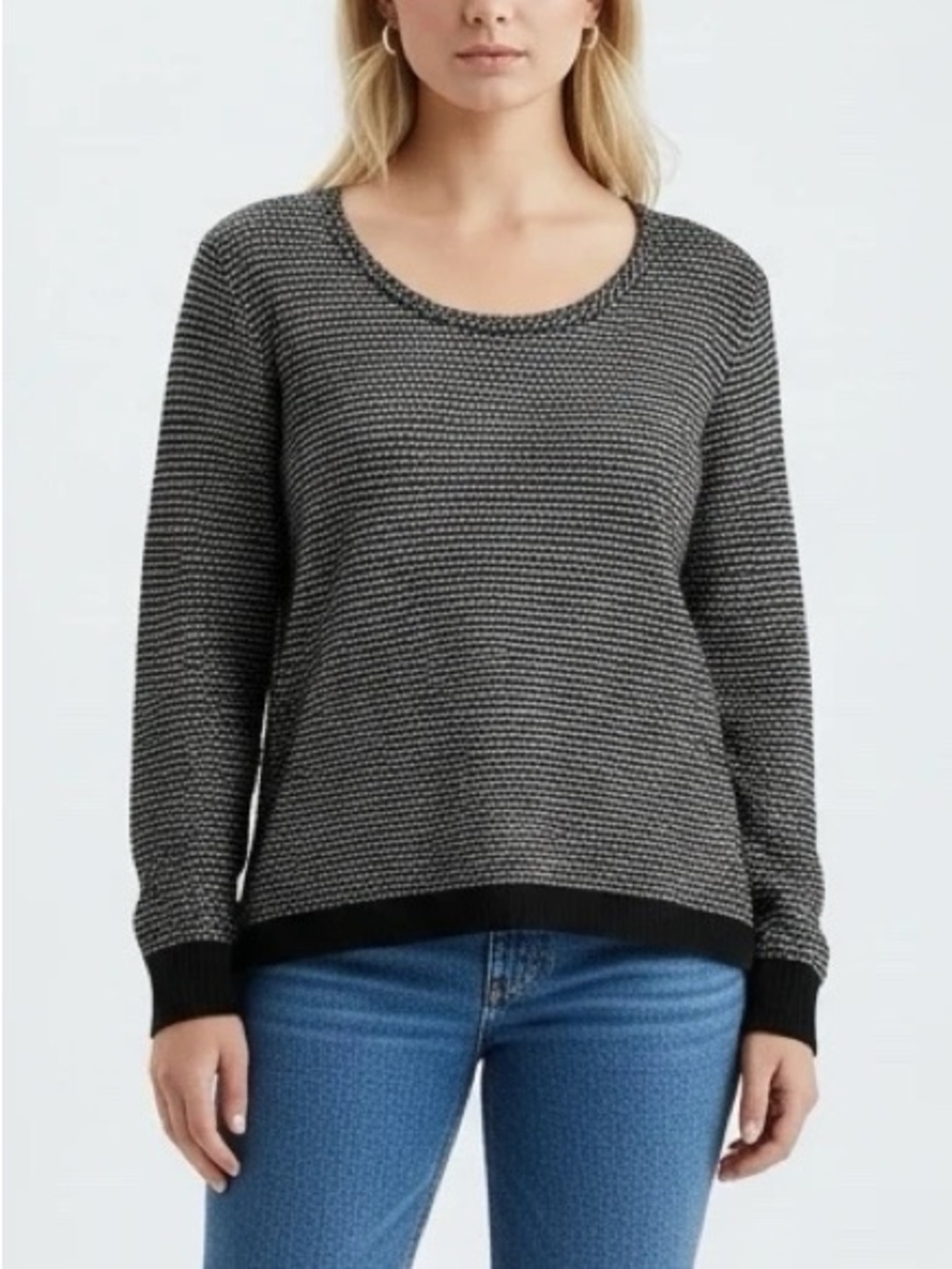 Madewell Black & White Knit Sweater